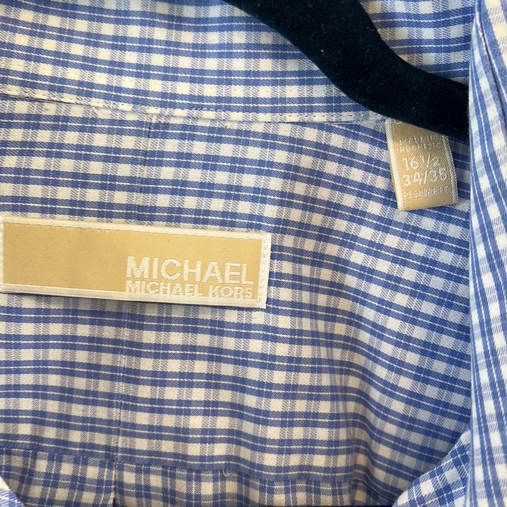 gently used Michael Kors dress shirt men size 16 1/2 34/35 regular fit